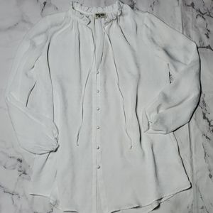 Show Me Your MuMu White Button-Up Tunic